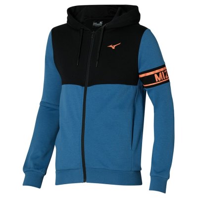 Cazadoras Mizuno Athletics Sweat Hombre Azules / Negros - Chile M952MXFPYO
